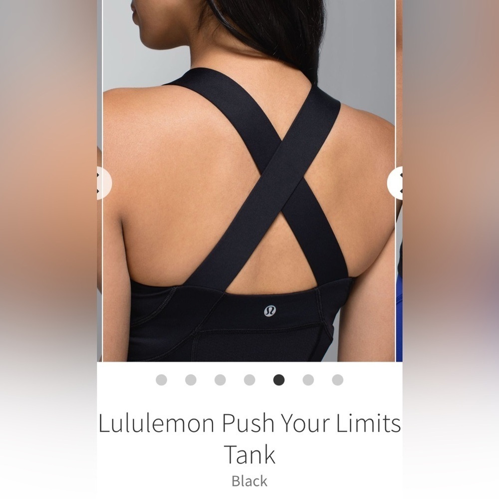 Lululemon Push Your Limits Tank Top Sz 10 CrissCross Strappy Back Bra Luxtreme - Picture 7 of 7
